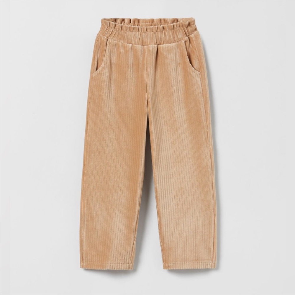 Zara Tan Ribbed Pants
